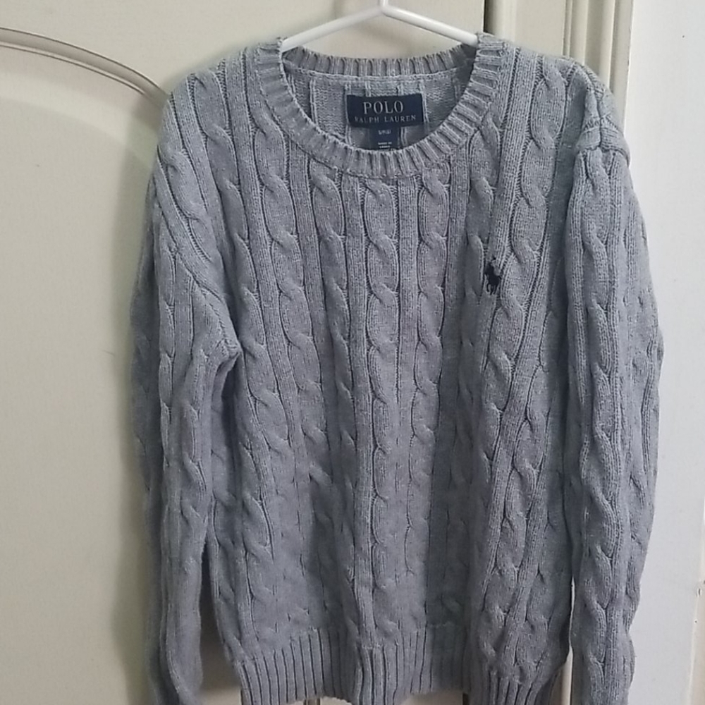 Polo Knit Sweater S/P 8, Gray